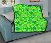 Shamrock St Patrick's Day Pattern Print Quilt-grizzshop