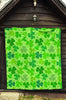 Shamrock St Patrick's Day Pattern Print Quilt-grizzshop