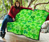 Shamrock St Patrick's Day Pattern Print Quilt-grizzshop