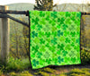 Shamrock St Patrick's Day Pattern Print Quilt-grizzshop