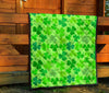 Shamrock St Patrick's Day Pattern Print Quilt-grizzshop