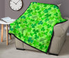 Shamrock St Patrick's Day Pattern Print Quilt-grizzshop