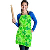 Shamrock St Patrick's Day Pattern Print Women's Apron-grizzshop