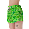 Shamrock St Patrick's Day Pattern Print Women's Shorts-grizzshop