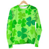 Shamrock St Patrick's Day Pattern Print Women's Sweatshirt-grizzshop