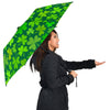 Shamrock St Patrick's Day Print Pattern Automatic Foldable Umbrella-grizzshop