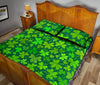 Shamrock St Patrick's Day Print Pattern Bed Set Quilt-grizzshop