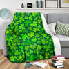 Shamrock St Patrick's Day Print Pattern Blanket-grizzshop