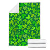 Shamrock St Patrick's Day Print Pattern Blanket-grizzshop