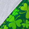 Shamrock St Patrick's Day Print Pattern Blanket-grizzshop