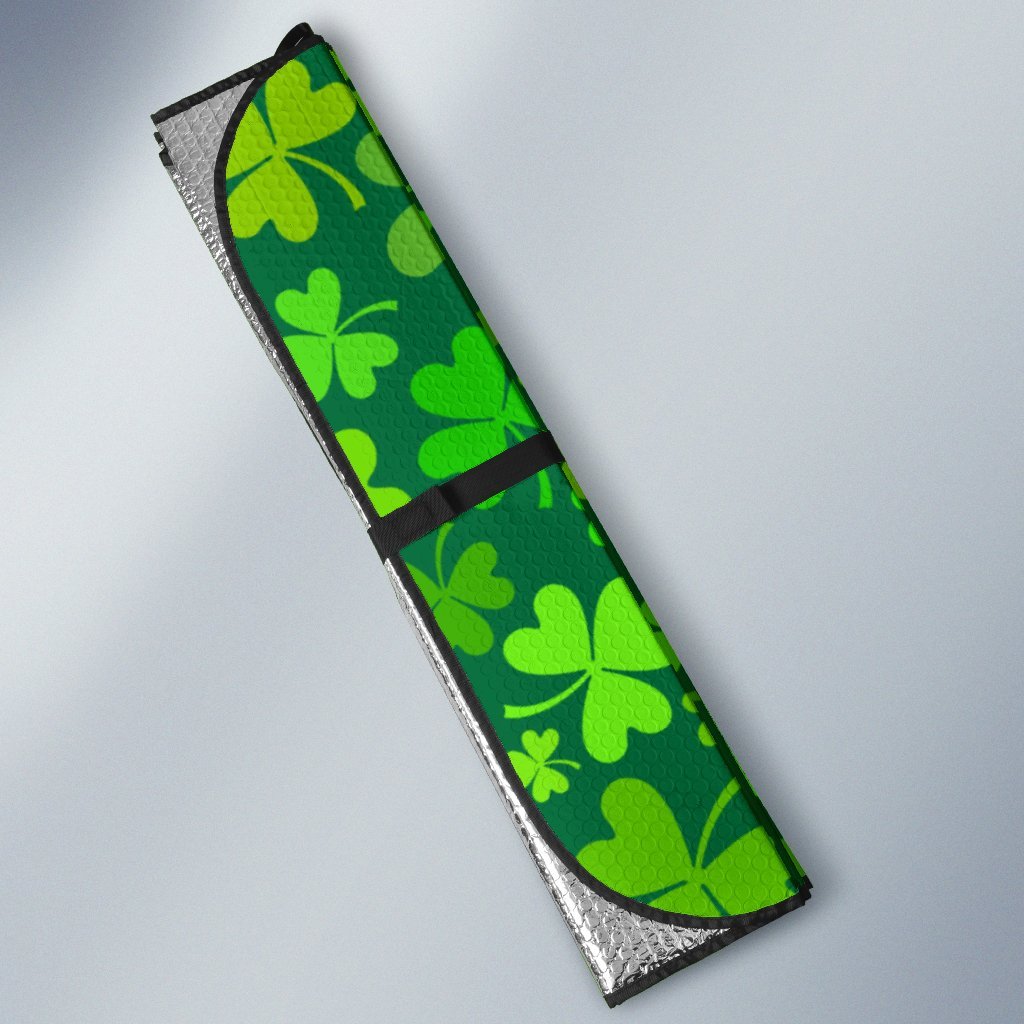 Shamrock St Patrick's Day Print Pattern Car Sun Shade-grizzshop