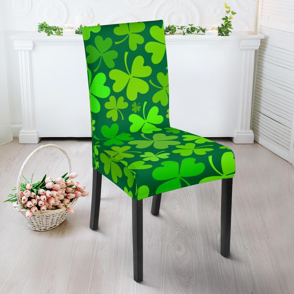 Shamrock St Patrick's Day Print Pattern Chair Cover-grizzshop