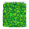 Shamrock St Patrick's Day Print Pattern Duvet Cover Bedding Set-grizzshop