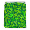 Shamrock St Patrick's Day Print Pattern Duvet Cover Bedding Set-grizzshop