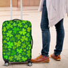 Shamrock St Patrick's Day Print Pattern Luggage Cover Protector-grizzshop