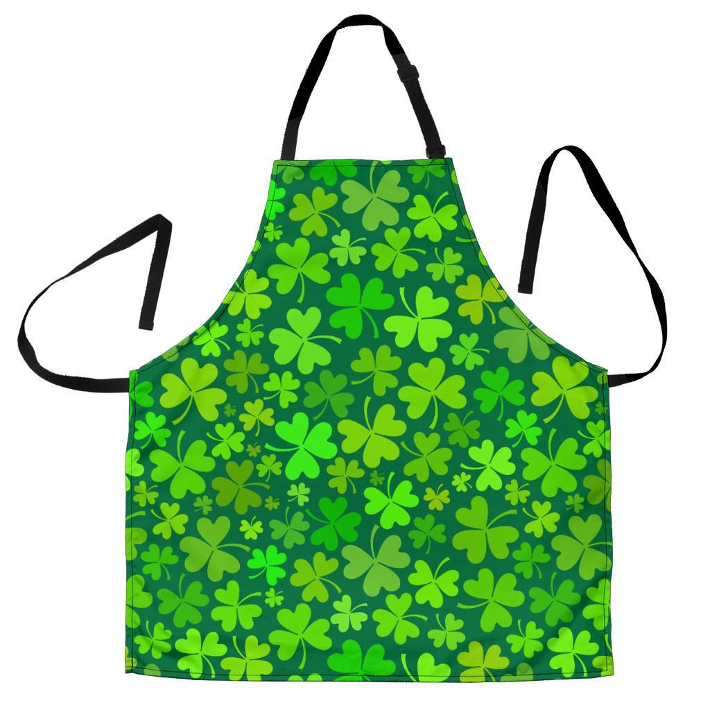 Shamrock St Patrick's Day Print Pattern Men's Apron-grizzshop