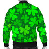 Shamrock St Patrick's Day Print Pattern Men's Bomber Jacket-grizzshop