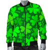 Shamrock St Patrick's Day Print Pattern Men's Bomber Jacket-grizzshop