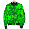 Shamrock St Patrick's Day Print Pattern Men's Bomber Jacket-grizzshop