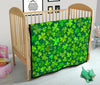 Shamrock St Patrick's Day Print Pattern Quilt-grizzshop