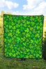 Shamrock St Patrick's Day Print Pattern Quilt-grizzshop