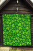 Shamrock St Patrick's Day Print Pattern Quilt-grizzshop