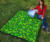 Shamrock St Patrick's Day Print Pattern Quilt-grizzshop