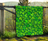 Shamrock St Patrick's Day Print Pattern Quilt-grizzshop