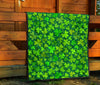 Shamrock St Patrick's Day Print Pattern Quilt-grizzshop