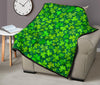 Shamrock St Patrick's Day Print Pattern Quilt-grizzshop