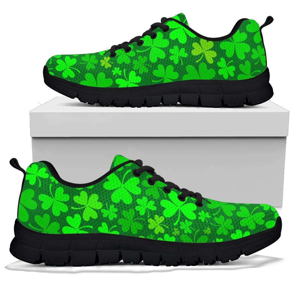 Shamrock St Patrick's Day Print Pattern Sneaker Shoes For Men Women-grizzshop