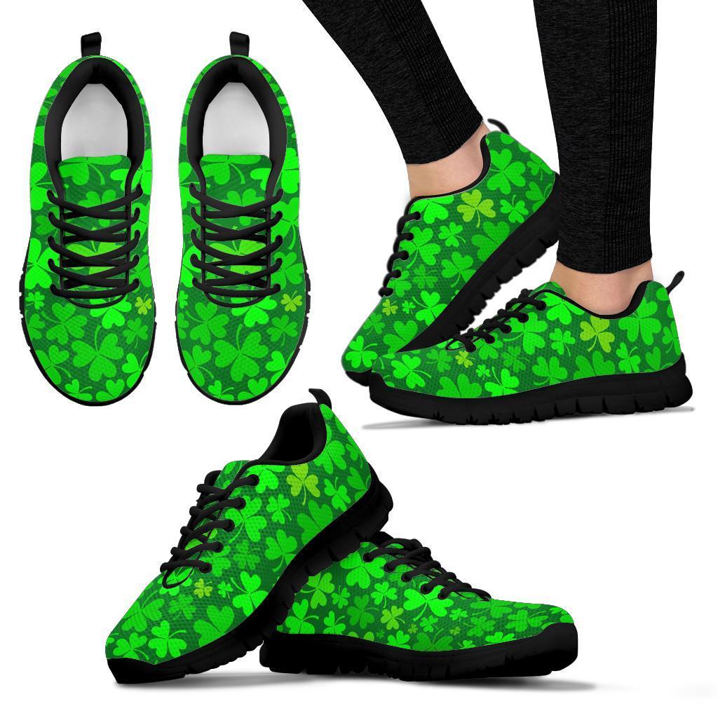 Shamrock St Patrick's Day Print Pattern Sneaker Shoes For Men Women-grizzshop