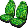 Shamrock St Patrick's Day Print Pattern Universal Fit Car Seat Covers-grizzshop