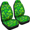 Shamrock St Patrick's Day Print Pattern Universal Fit Car Seat Covers-grizzshop