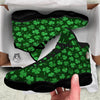 Shamrock St. Patrick's Day Print Pattern Black Basketball Shoes-grizzshop