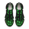 Shamrock St. Patrick's Day Print Pattern Black Gym Shoes-grizzshop