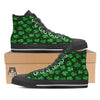 Shamrock St. Patrick's Day Print Pattern Black High Top Shoes-grizzshop