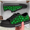 Shamrock St. Patrick's Day Print Pattern Black Low Top Shoes-grizzshop