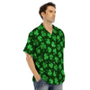 Shamrock St. Patrick's Day Print Pattern Men's Hawaiian Shirt-grizzshop