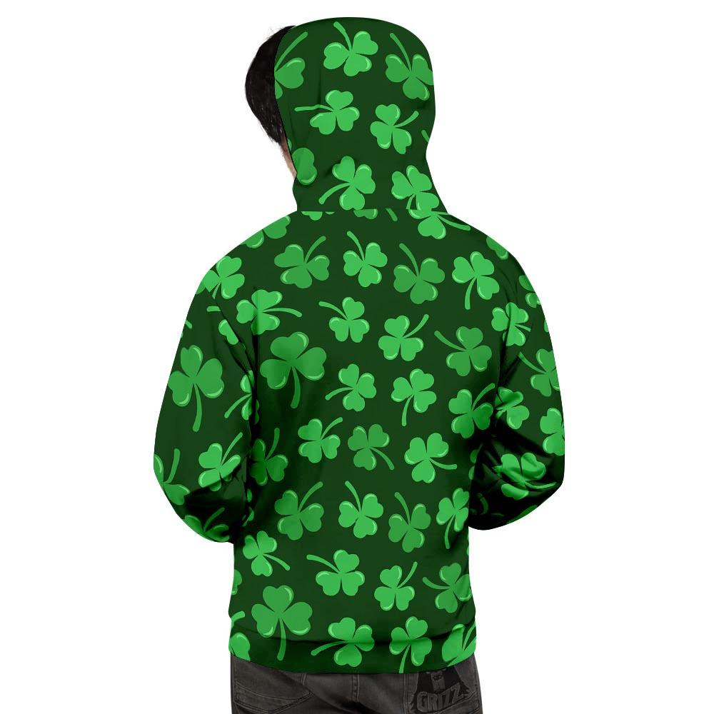 Shamrock St. Patrick's Day Print Pattern Men's Hoodie-grizzshop