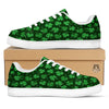 Shamrock St. Patrick's Day Print Pattern White Low Top Sneakers-grizzshop