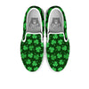 Shamrock St. Patrick's Day Print Pattern White Slip On Shoes-grizzshop