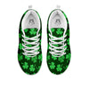 Shamrock St. Patrick's Day Print Pattern White Sneaker-grizzshop