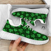 Shamrock St. Patrick's Day Print Pattern White Walking Shoes-grizzshop