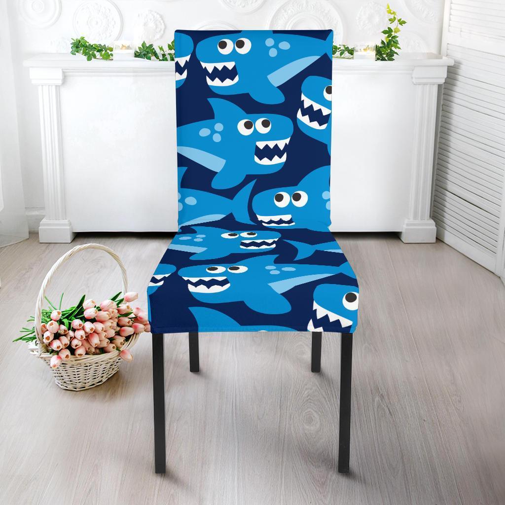 Shark Circling Cartoon Pattern Print Chair Cover-grizzshop