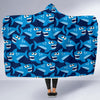 Shark Circling Cartoon Pattern Print Hooded Blanket-grizzshop