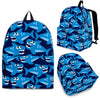 Shark Circling Cartoon Pattern Print Premium Backpack-grizzshop