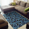 Shark Circling Pattern Print Floor Mat-grizzshop