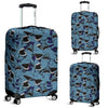 Shark Circling Pattern Print Luggage Cover Protector-grizzshop