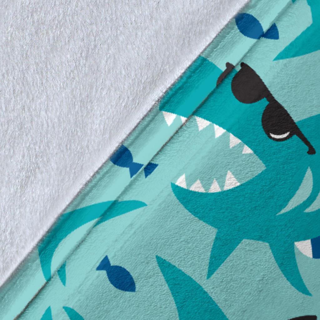 Shark Pattern Print Blanket-grizzshop